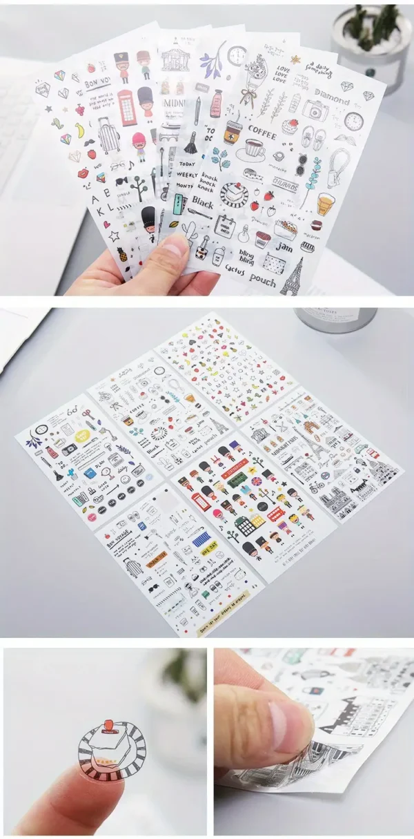 1696678578437-b5c90db773104df189896803a29d3a6d-goods 6pcs Watercolor Sticker Set for Journals & Albums