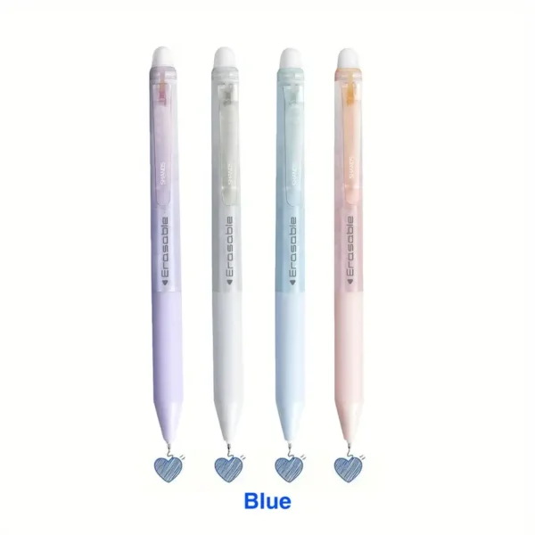 4pcs Fine Retractable Erasable Gel Pens