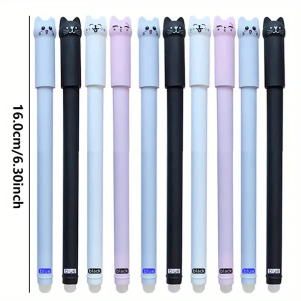 1722419382366-12be821093184462be48a8ee36d91e8e-goods 24 Pack Cat Themed Erasable Gel Pens