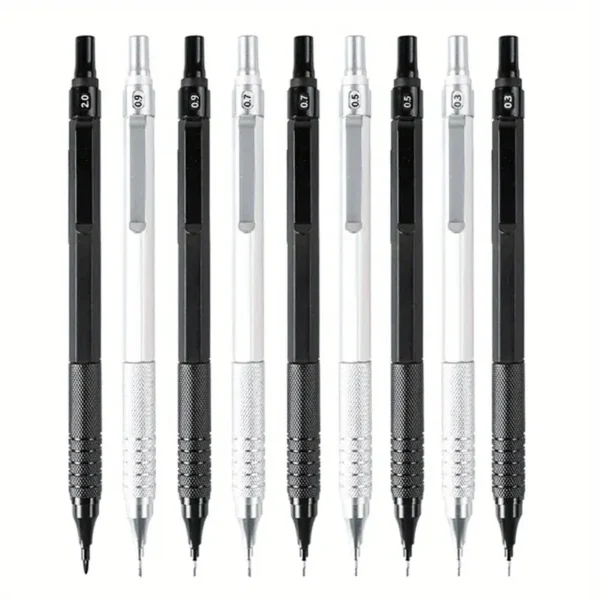 2 Pencils/set Low Center of Gravity Metal Mechanical Pencil Set