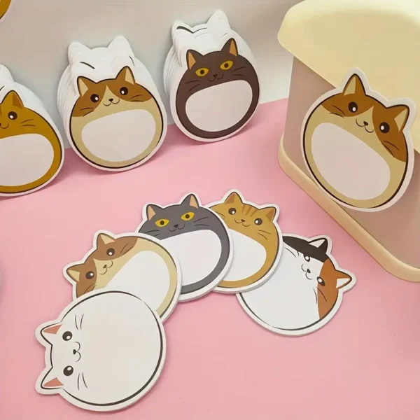 42a6e6d7-7483-4f93-857c-dd4bf78e6b4e 5 Pack Cartoon Kitty Sticky Notes