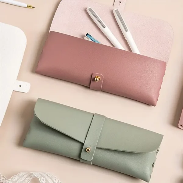 1pc Random Leather Pencil Case