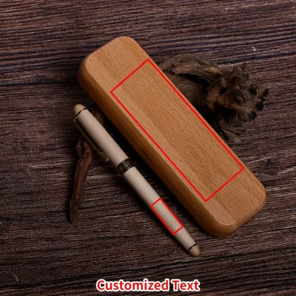 54b4f399-444a-4463-b9e0-87c28619b01d 1set Wooden Pen + Wooden Gift Box Set