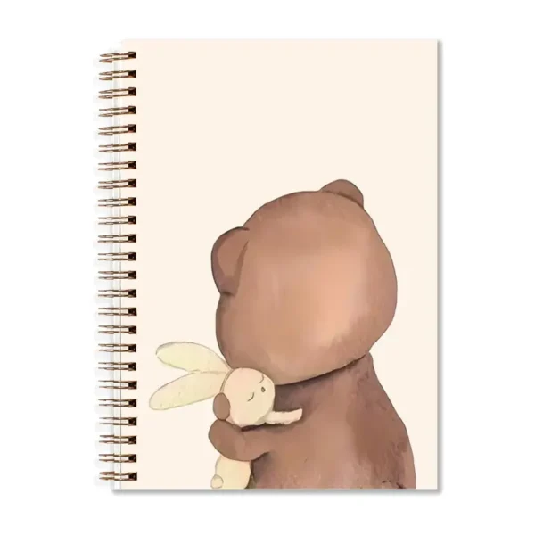 64ee5c50bbc24f34a1d78abf66fdd6ab-goods 1pc Weekly Planner Cute Bear Hug JournalDaily Planner