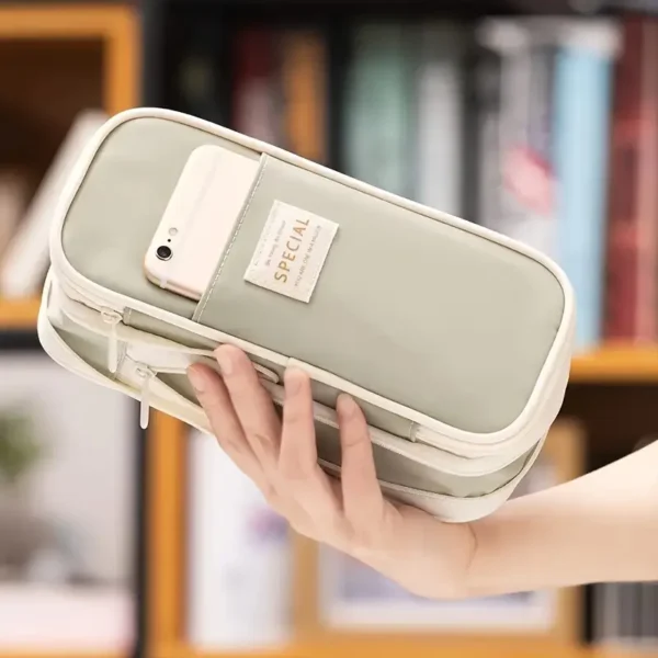 6837e70df6c578fd61d4ca241bf56906 Double layer Pencil Case Large-capacity