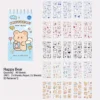 50 Sheets Cute Cartoon Bear Stickers