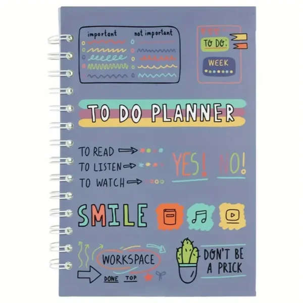 7ba59f1dd37d43bba1b7301557a285b8-goods Pink Undated A5 Agenda Planner Notebook