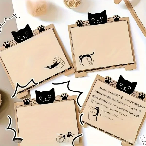 Chic Cat Themed Sticky Notes