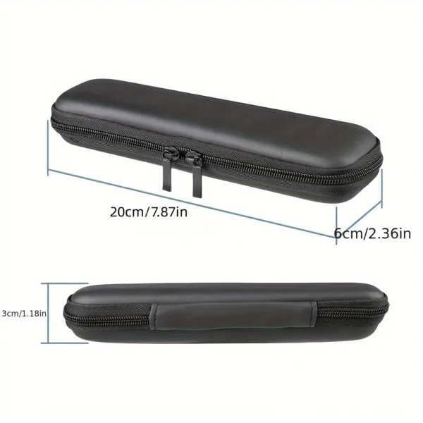9e473ef4-3cf2-4148-bf44-466a7e59afc9 1pc Black Pencil Holder Pen Case EVA Hard Shell Stylus Earphone Pouch Stationery Cover Box Makeup Storage Bag Office Use