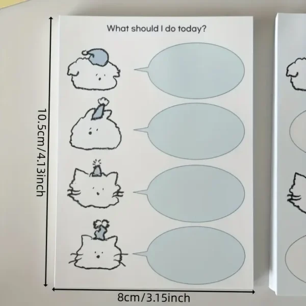 Cute Cat Themed Daily Planner Sticky Notes