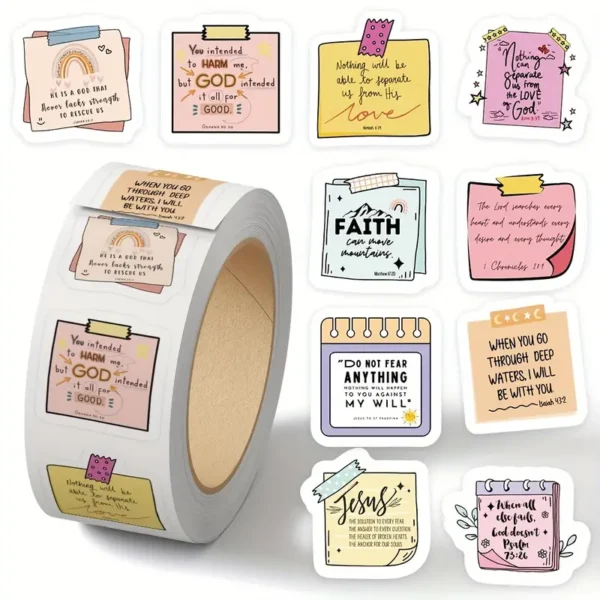 ab3ce98d-a779-4aca-bc1e-1ba131084e08 1 Roll/500 Sheets Bible Sticky Notes Roll Stickers