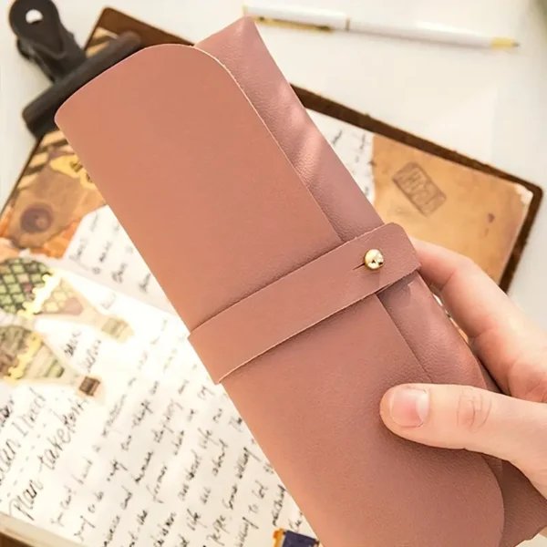 1pc Random Leather Pencil Case