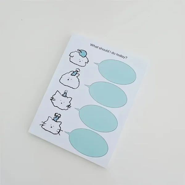 Cute Cat Themed Daily Planner Sticky Notes
